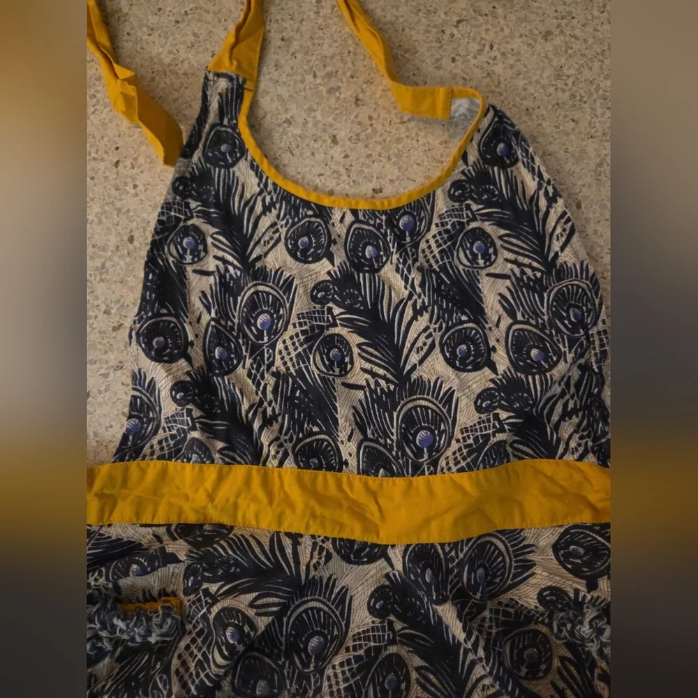 Sur La Table Vintage Dress Style Apron Cotton W Pockets
